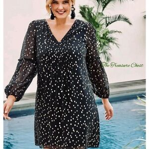 Lily Pulitzer Black and Gold Polka Dot Dress